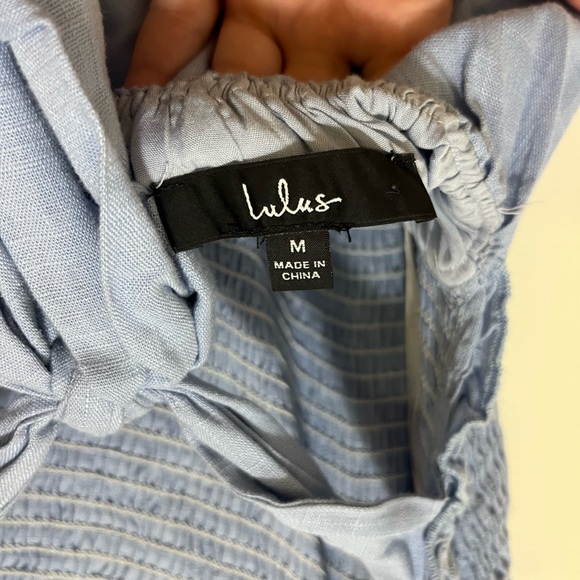 Lulus tiered shirred light blue dress. Great condition! - Picture 5 of 5